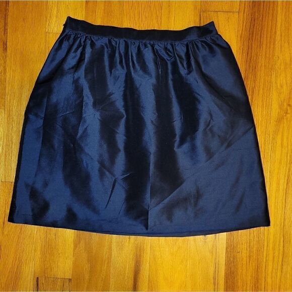 Annie Griffin Navy Tulip Silk Skirt 6 - Picture 4 of 10